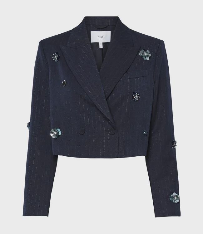 YASMIDNIGHT LS SHORT BLAZER Blue