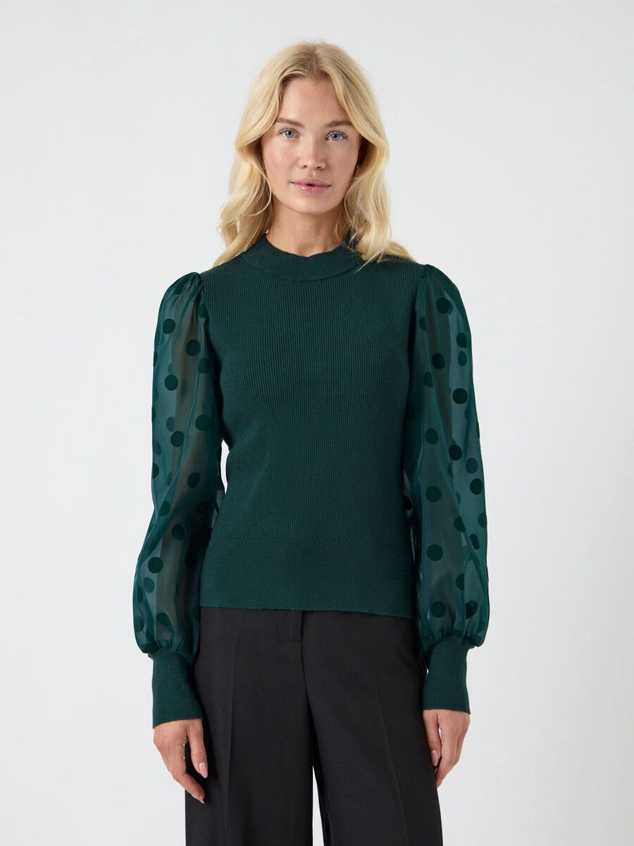 YASDOTME LS KNIT PULLOVER Turquoise