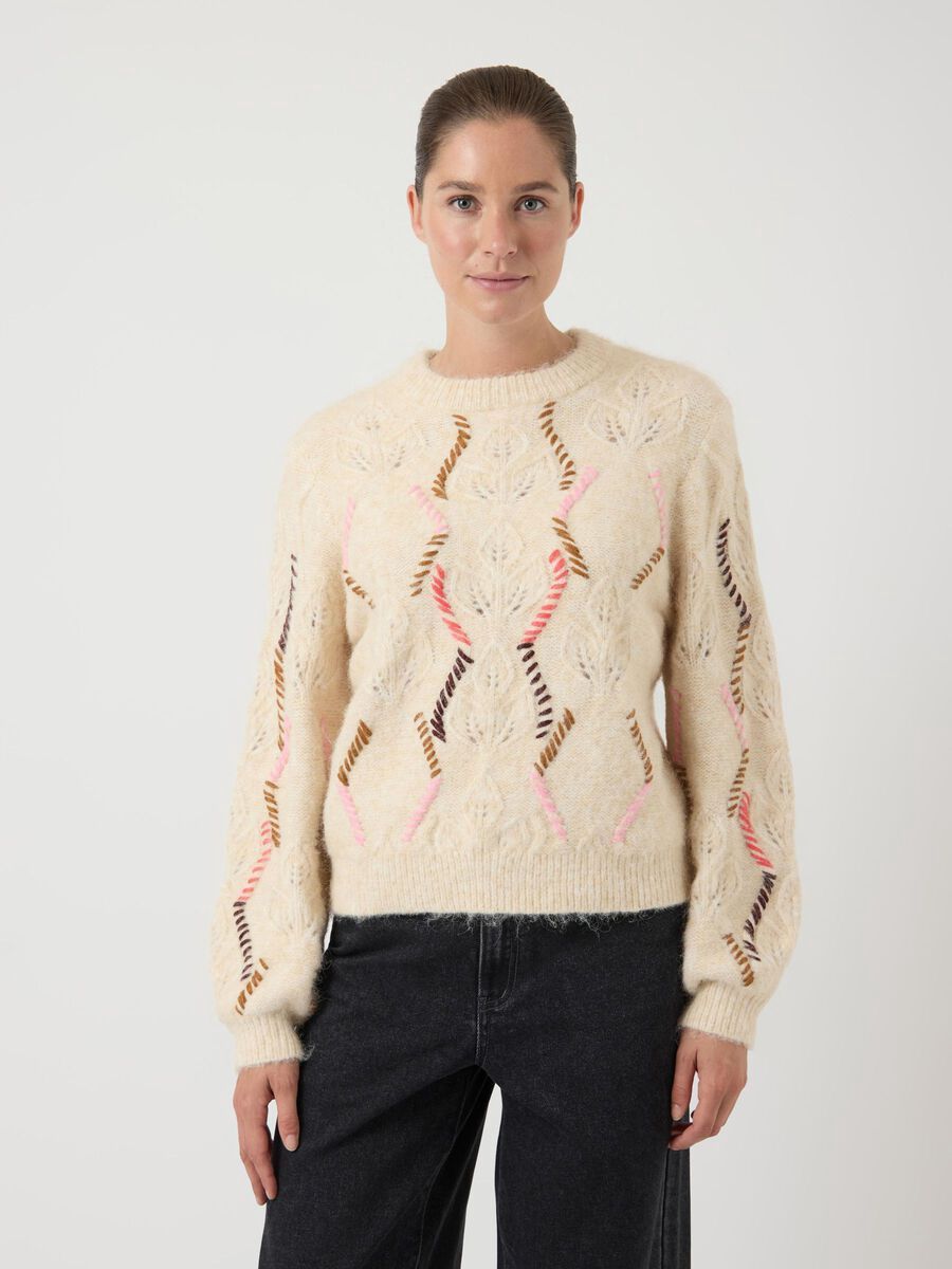 YASGABBI LS KNIT PULLOVER Grey