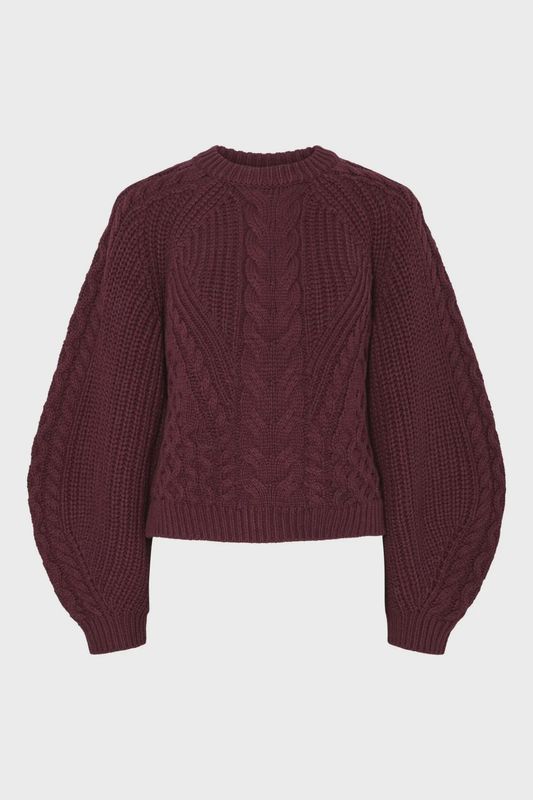 YASNANSA LS KNIT PULLOVER Red