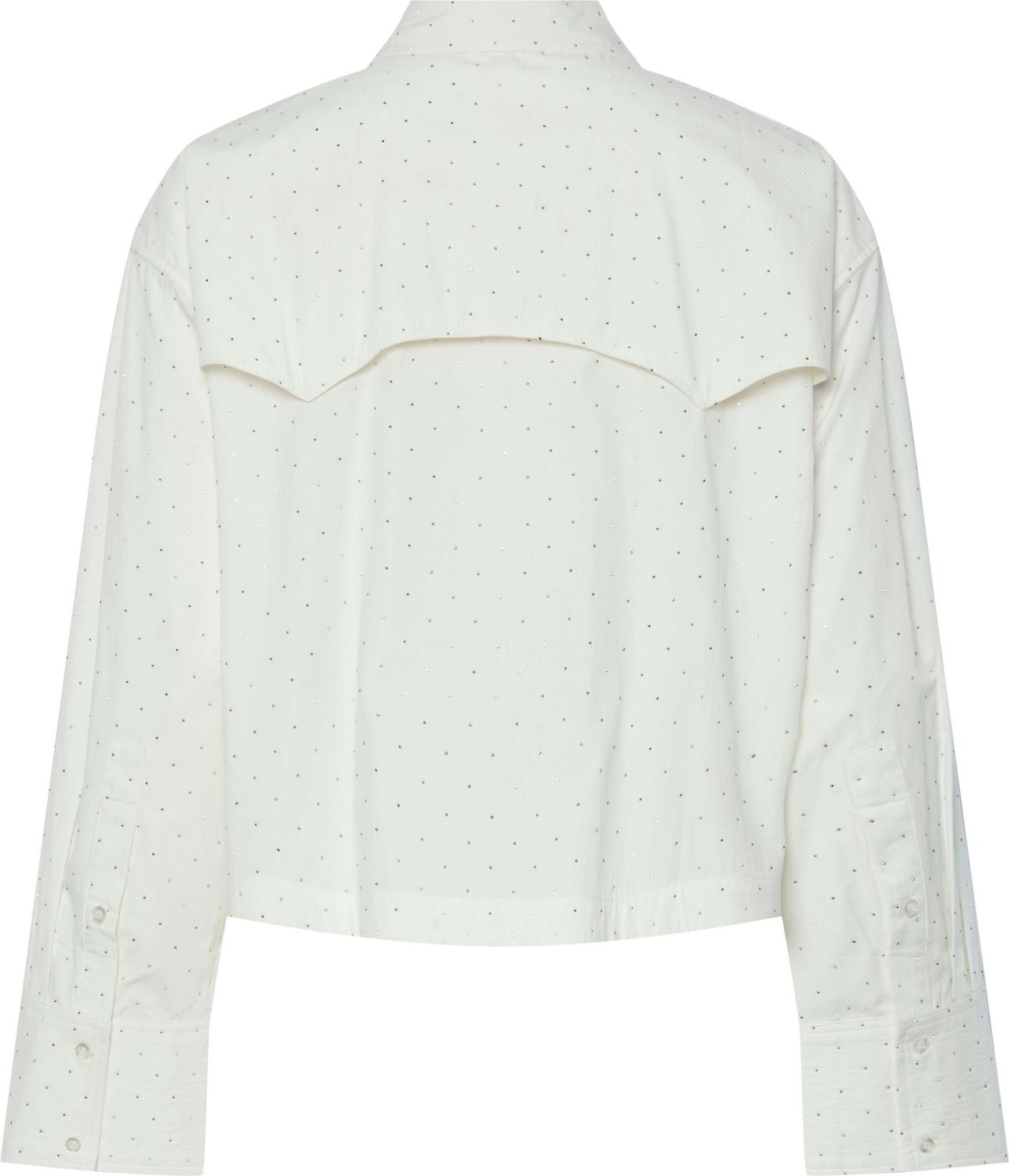 YASCIRU LS SHORT STUDDED SHIRT White