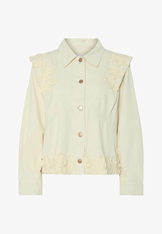 YASLUINA LS DENIM JACKET S. Grey