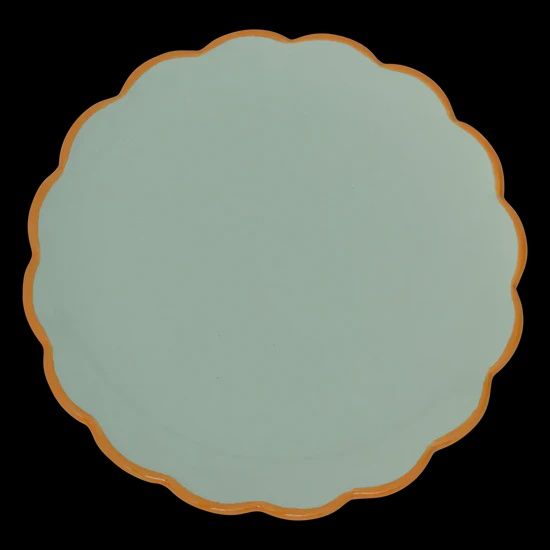Plate sculpted celadon