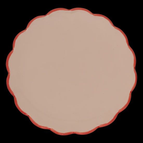 Plate sculpted old pink