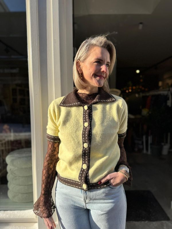 Vestje Noor geel one size