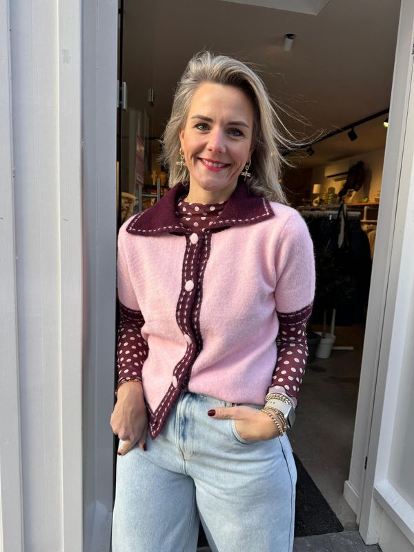 Vestje Noor roze one size