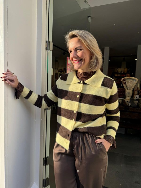 Vest Harper geel/bruin one size