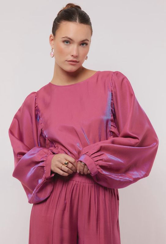 Fluresk Tes top Berry Fuchsia