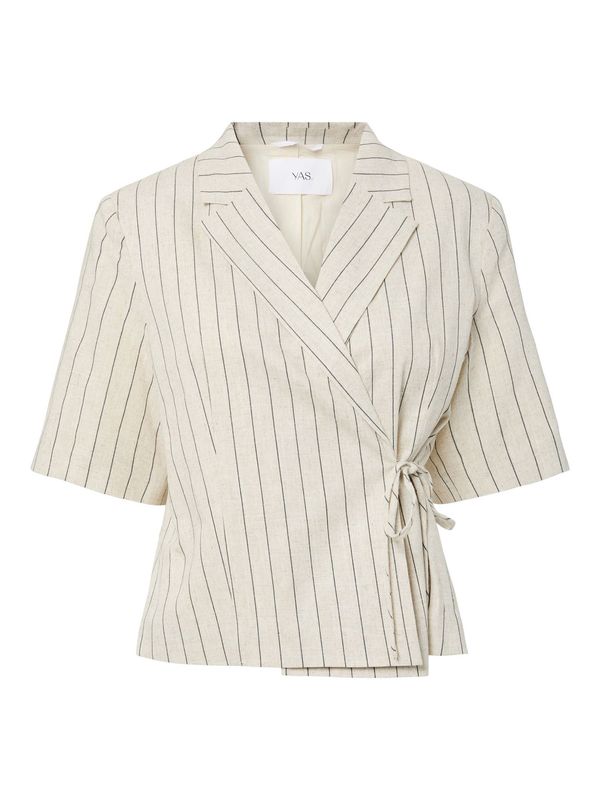 YASLINURA 2/4 LINEN BLEND BLAZER White