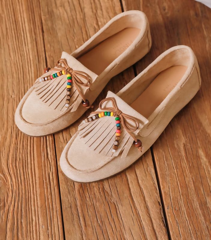 Loafer Flore beige kraaltjes