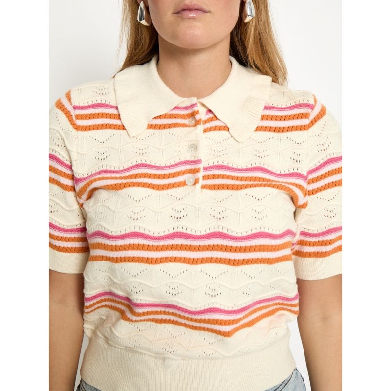 Peppercorn PCNara Knit Top Whitecap Grey