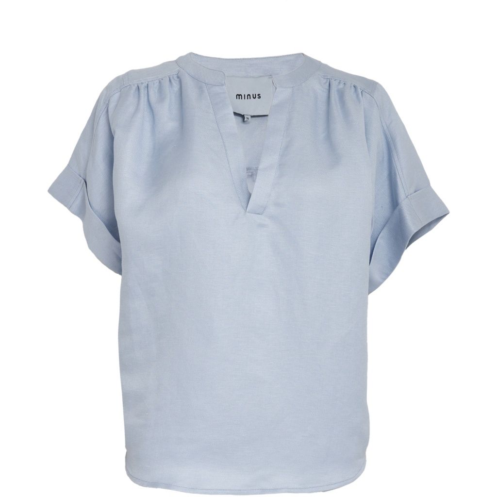Minus MSJuno Linen Blouse Skyway Blue
