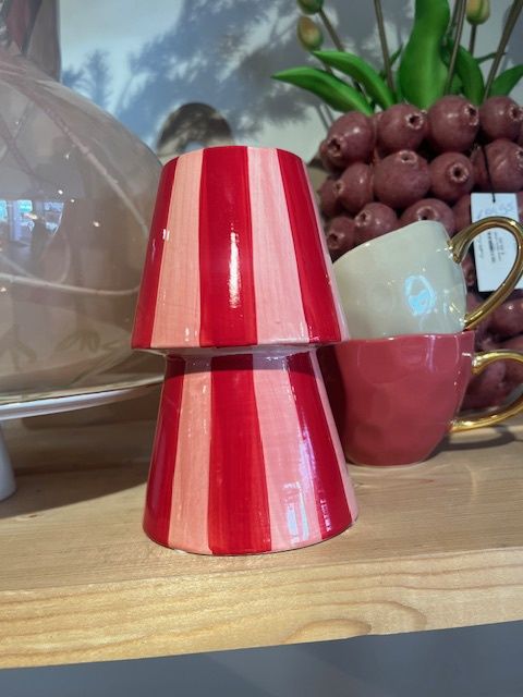 Vaas streep roze/rood