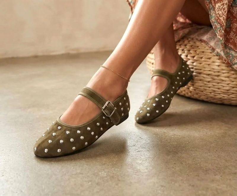Loafers Mary Jane groen