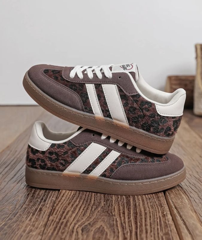 Sneaker Stella bruin/leopard