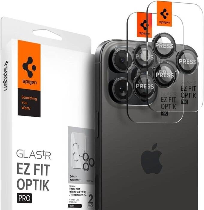 A Spigen®️Optik Armor™️ Pro 15/14 Pro / Max  Black