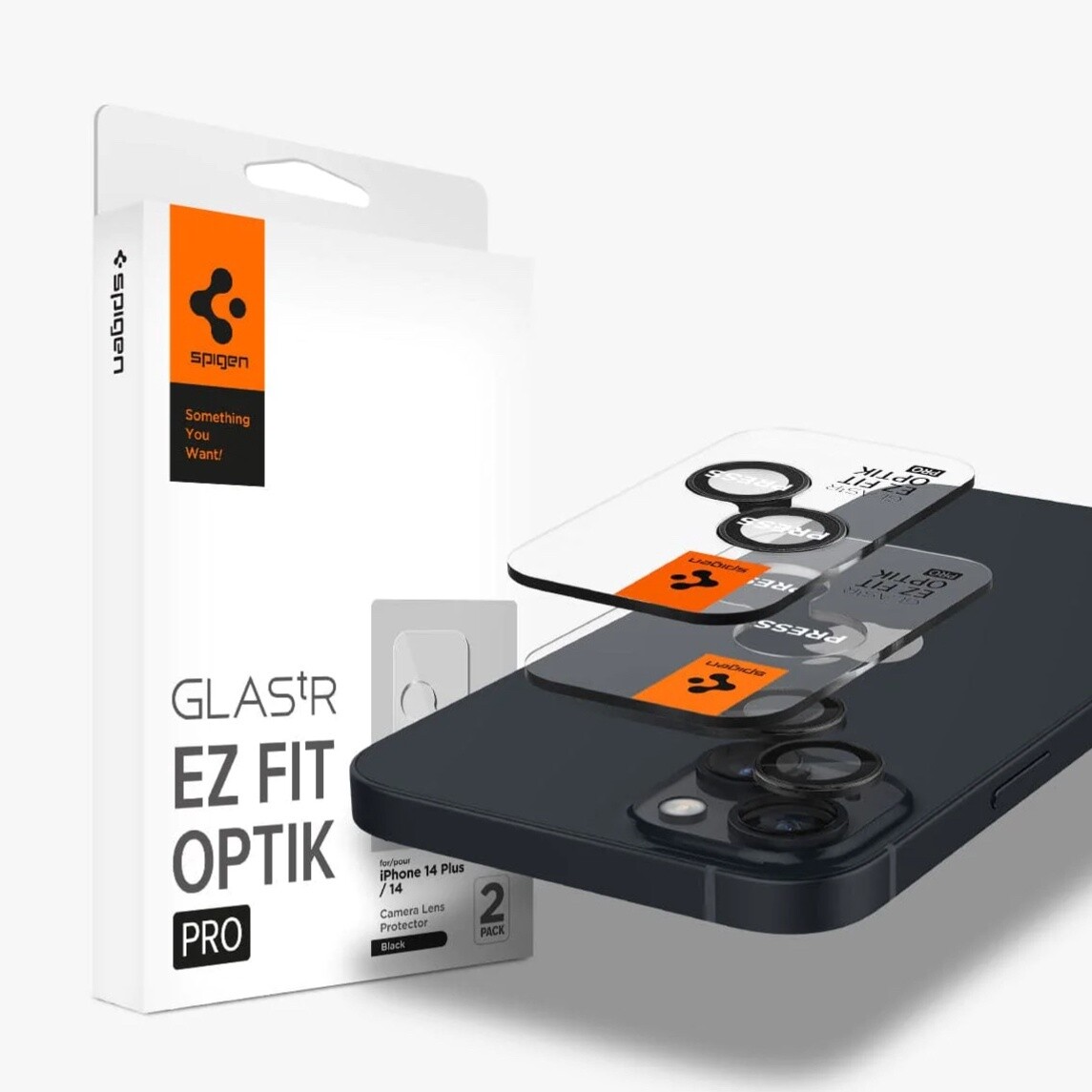 A Spigen®️ Optik EZ Fit™️ 14/14 plus 15/15 plus Black