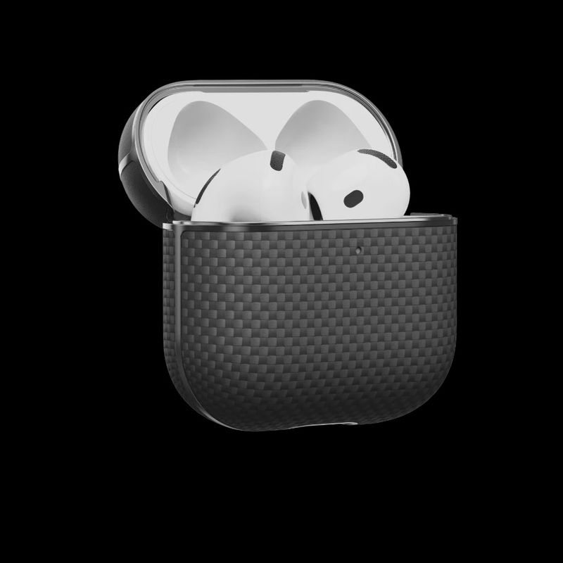 P PITAKA®️ Aramid Fiber Magnetic Case AirPods 4 Black/Gray
