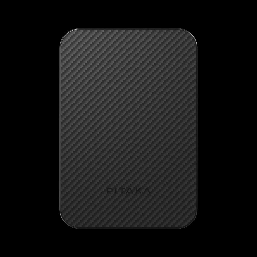 P PITAKA®️ MPB5K™️ Aramid Fiber  Magnetic Power Bank Black/Grey