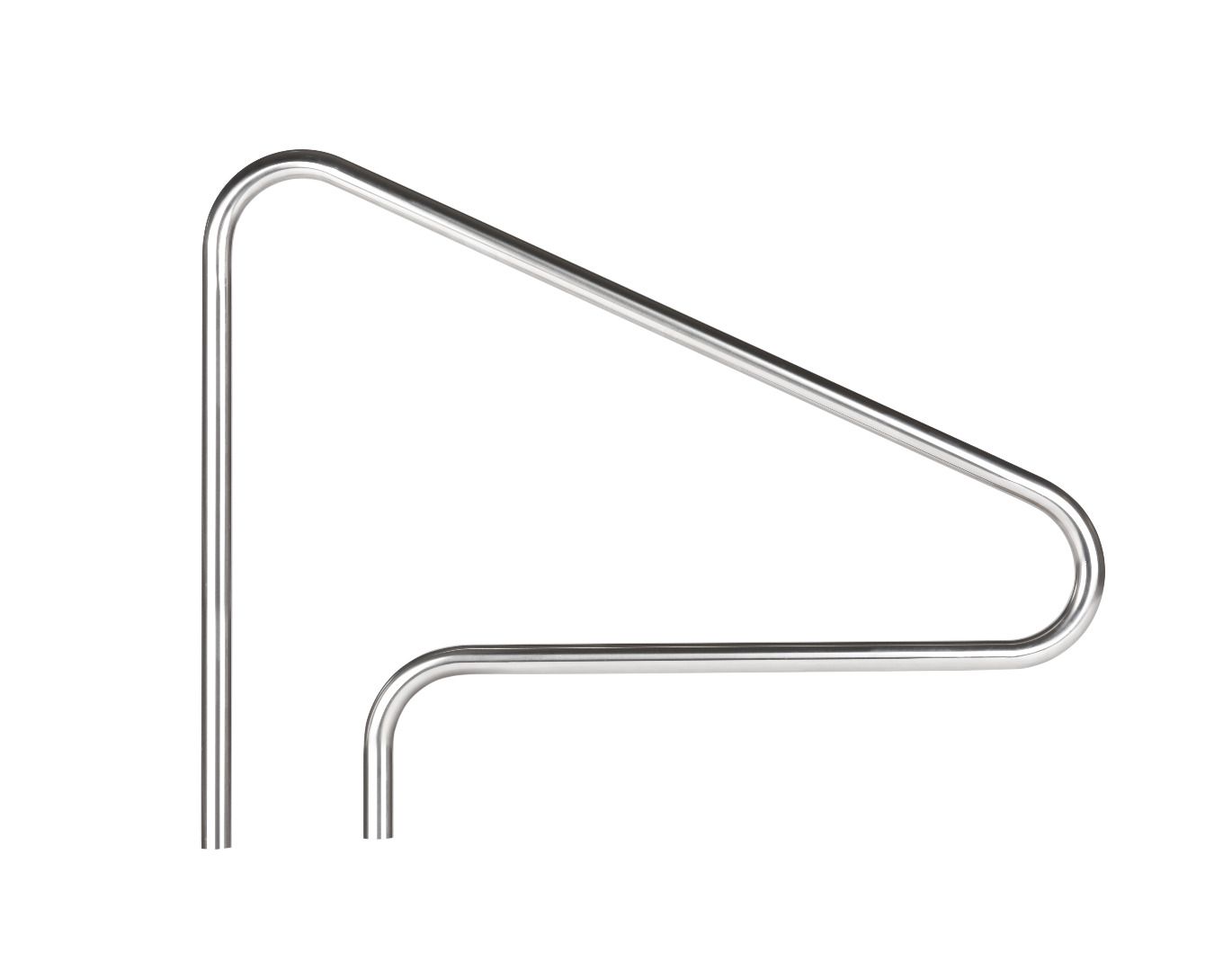 Deck Mounted Stair Rail Standard- WITH FLANGE-Single Rail