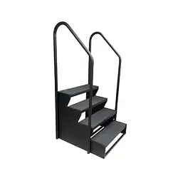 4-Tier Swim Spa Steps c/w 2 Hand Rails – Grey 4-Tier Swim Spa Steps c/w 2 Hand Rails – Grey