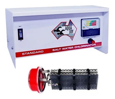 Aquajoy Standard Salt Chlorinator 1SAJ150 (not self cleaning) no timeclock-with RED END Premium cell 6 year warranty