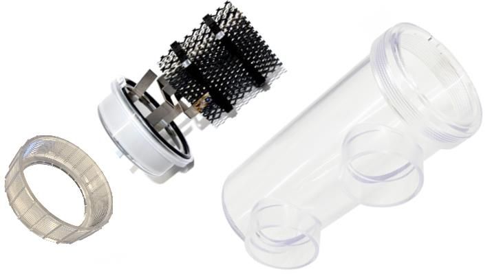 Aquajoy 60 Grey Electrode-Junction Box Conection with screw cap T body and reduces-NON SELF CLEANING Aquajoy 60 Grey Electrode-Junction Box Conection with screw cap T body and reduces-NON SELF CLEANING