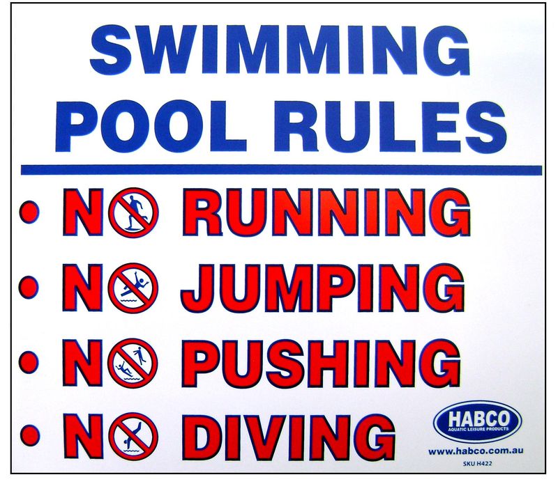 “Pool Regulations” Sign “Pool Regulations” Sign
