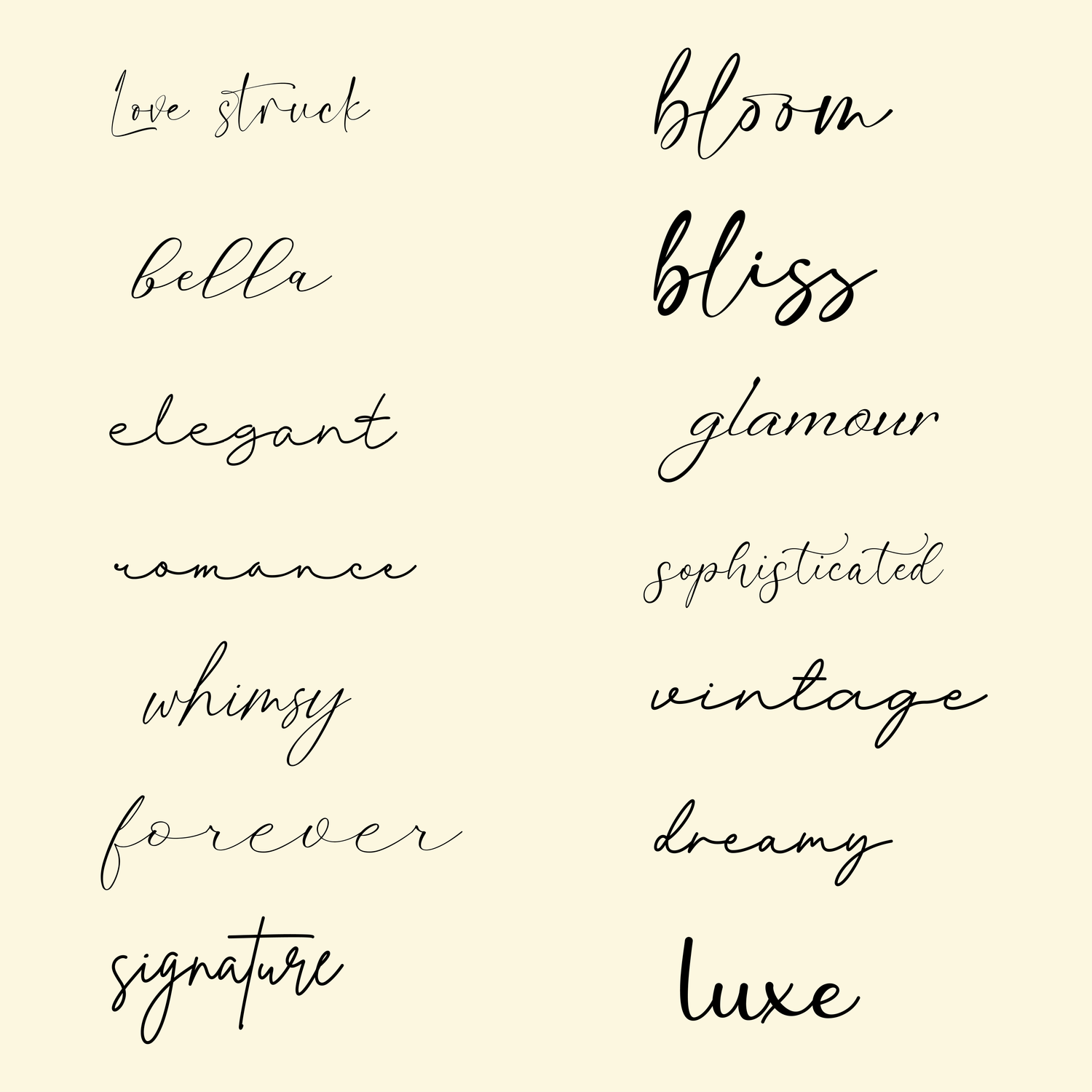 Custom Create Charm Signature Fonts