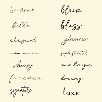 Custom Create Charm Signature Fonts