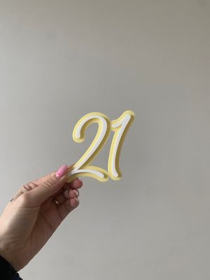 Bloom Double Layer Age Cake Topper / Fropper