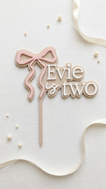 Name is Age Bow Topper