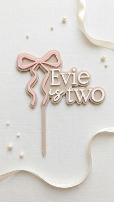 Name is Age Bow Topper