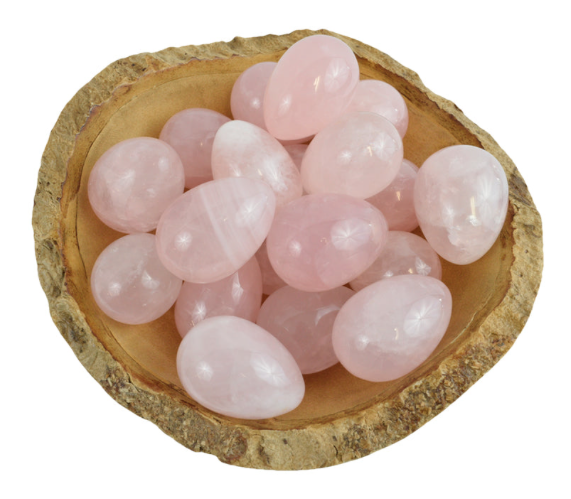 OEUF DE YONI EN QUARTZ ROSE