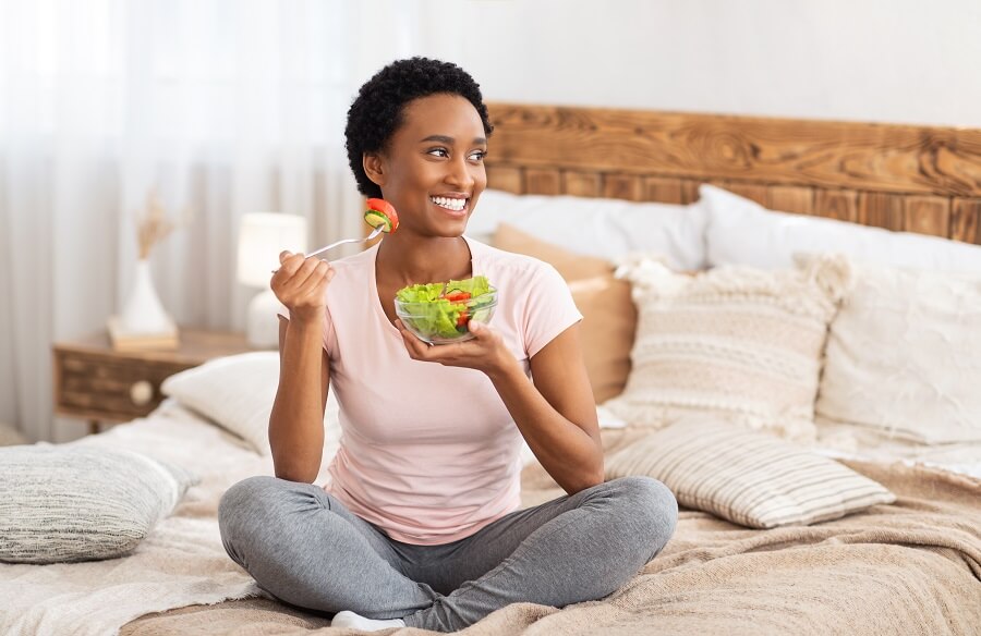 Woman Eating Healthy