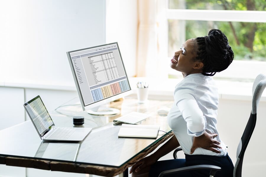 Woman Dealing With Poor Posture