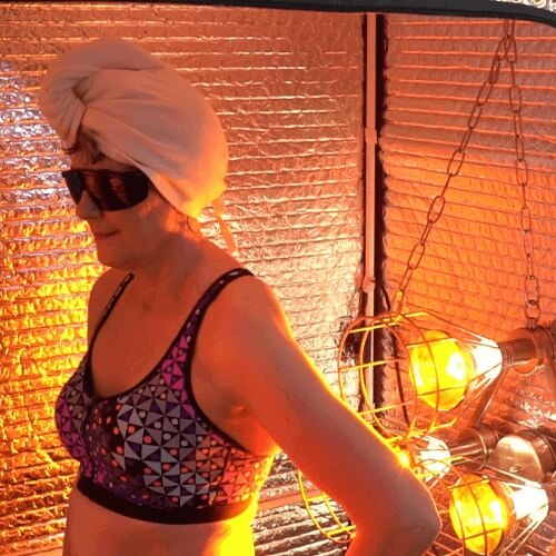 Organic Bamboo Cotton Sauna Hat protects Hair