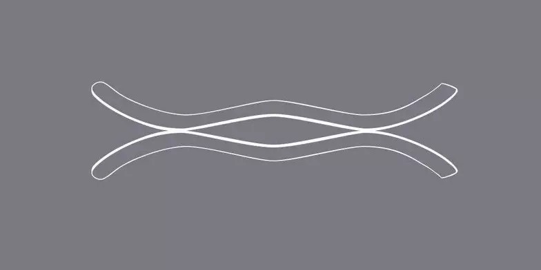 Image showing tip and tail rocker of skis, highlighting design for improved maneuverability, floatation in powder, and enhanced ski performance