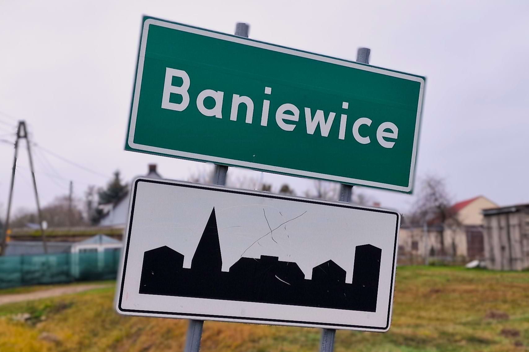 znak-baniewice-przy-wjezdzie-do-miejscowosci