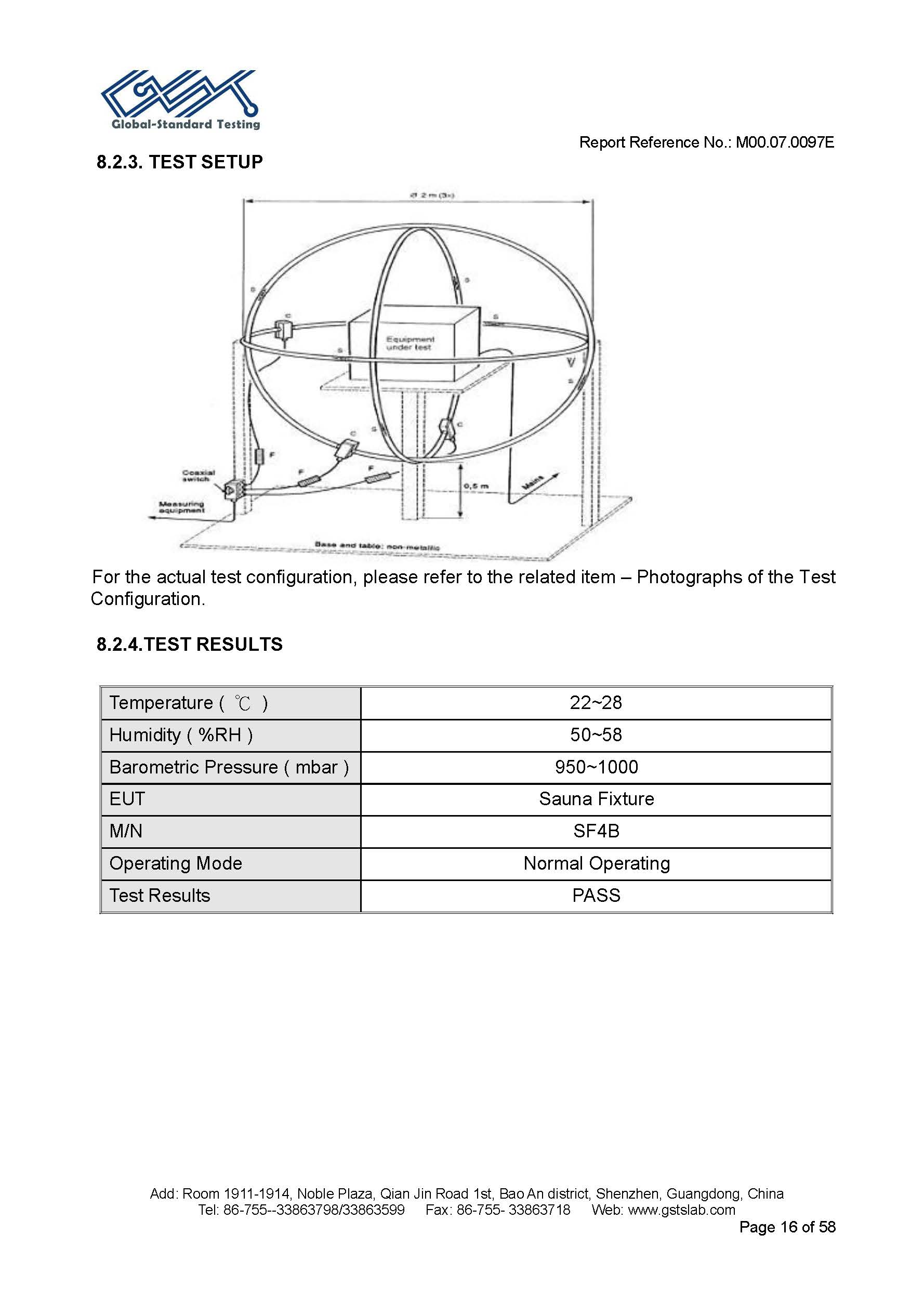 Sauna Fix EU CE EMC test report page 16 of 58