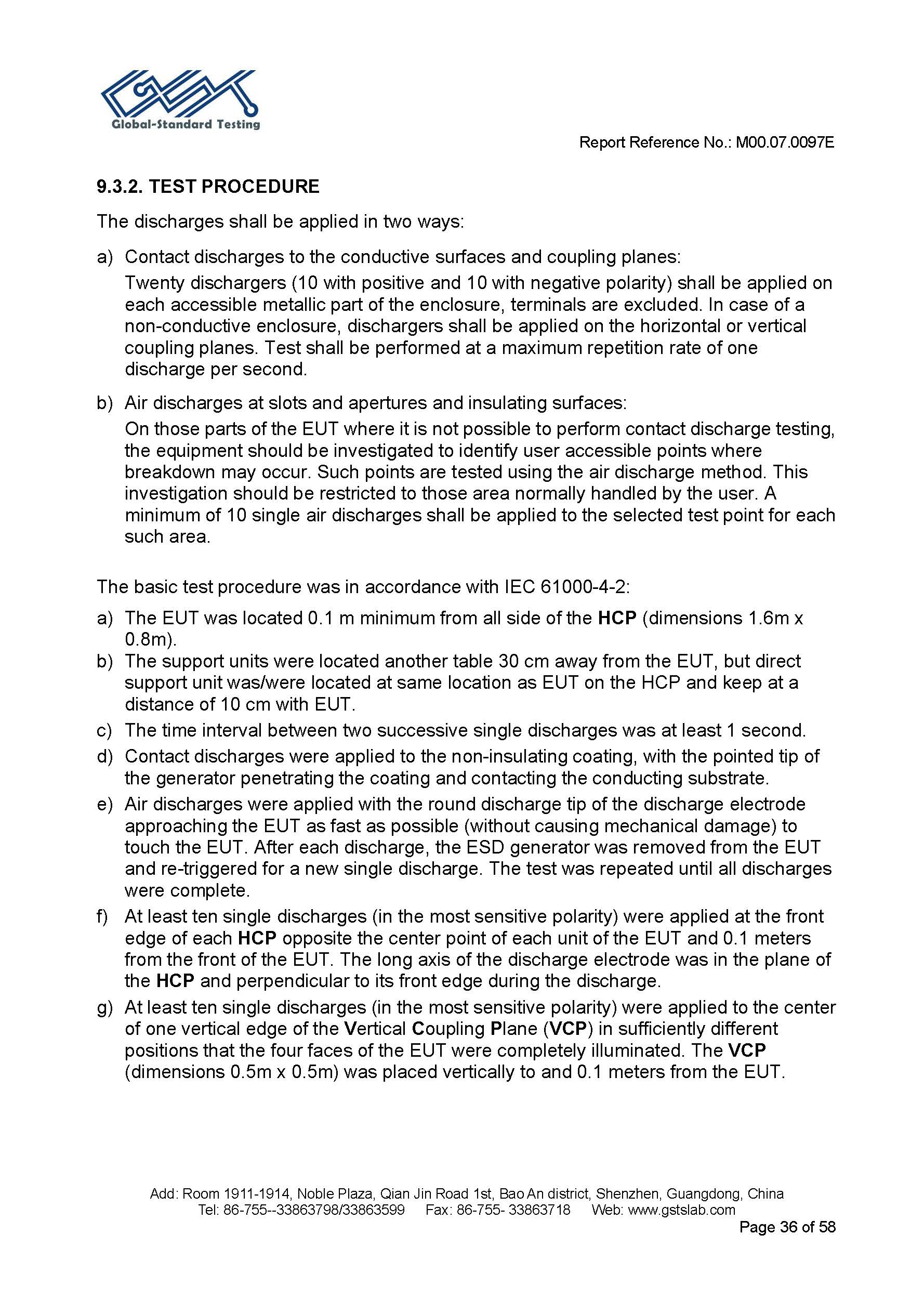 Sauna Fix EU CE EMC test report page 36 of 58
