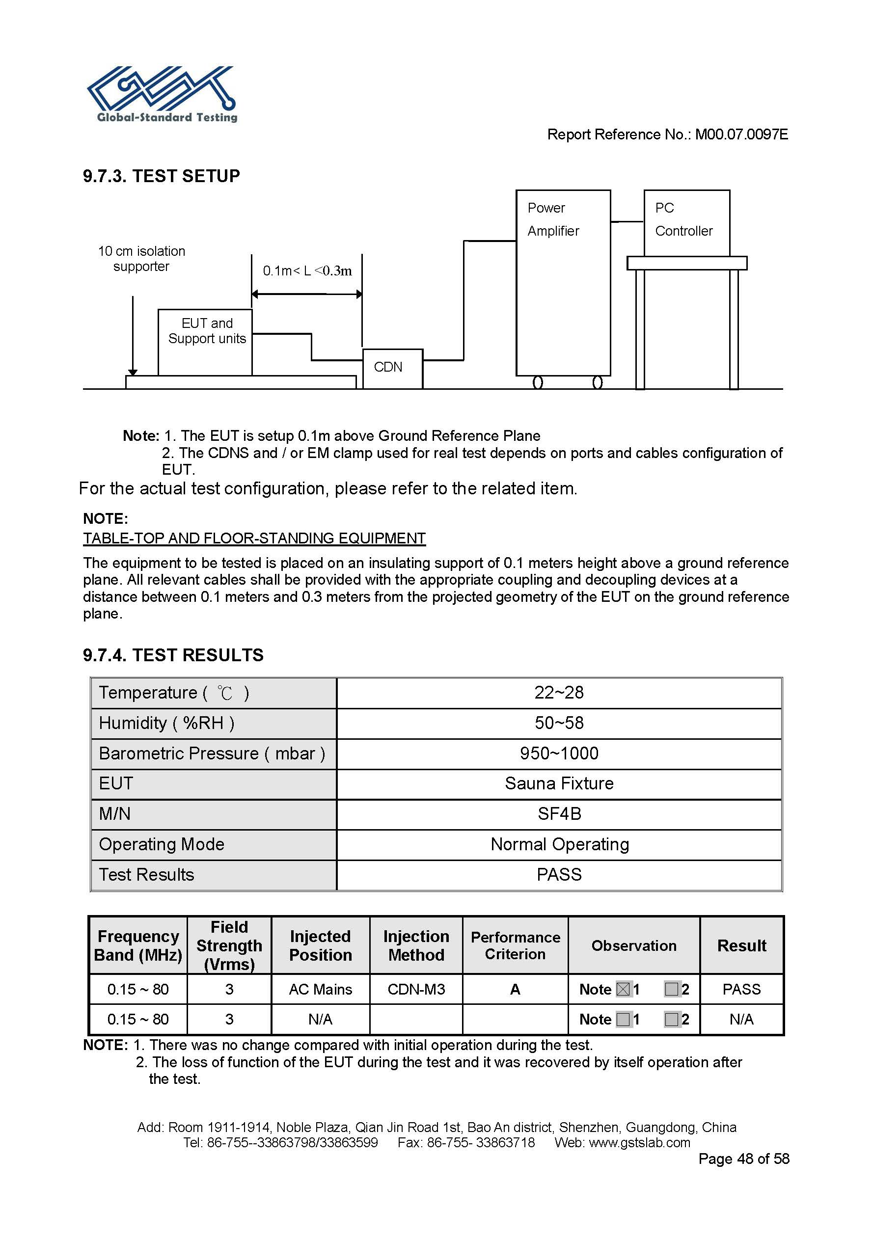 Sauna Fix EU CE EMC test report page 48 of 58