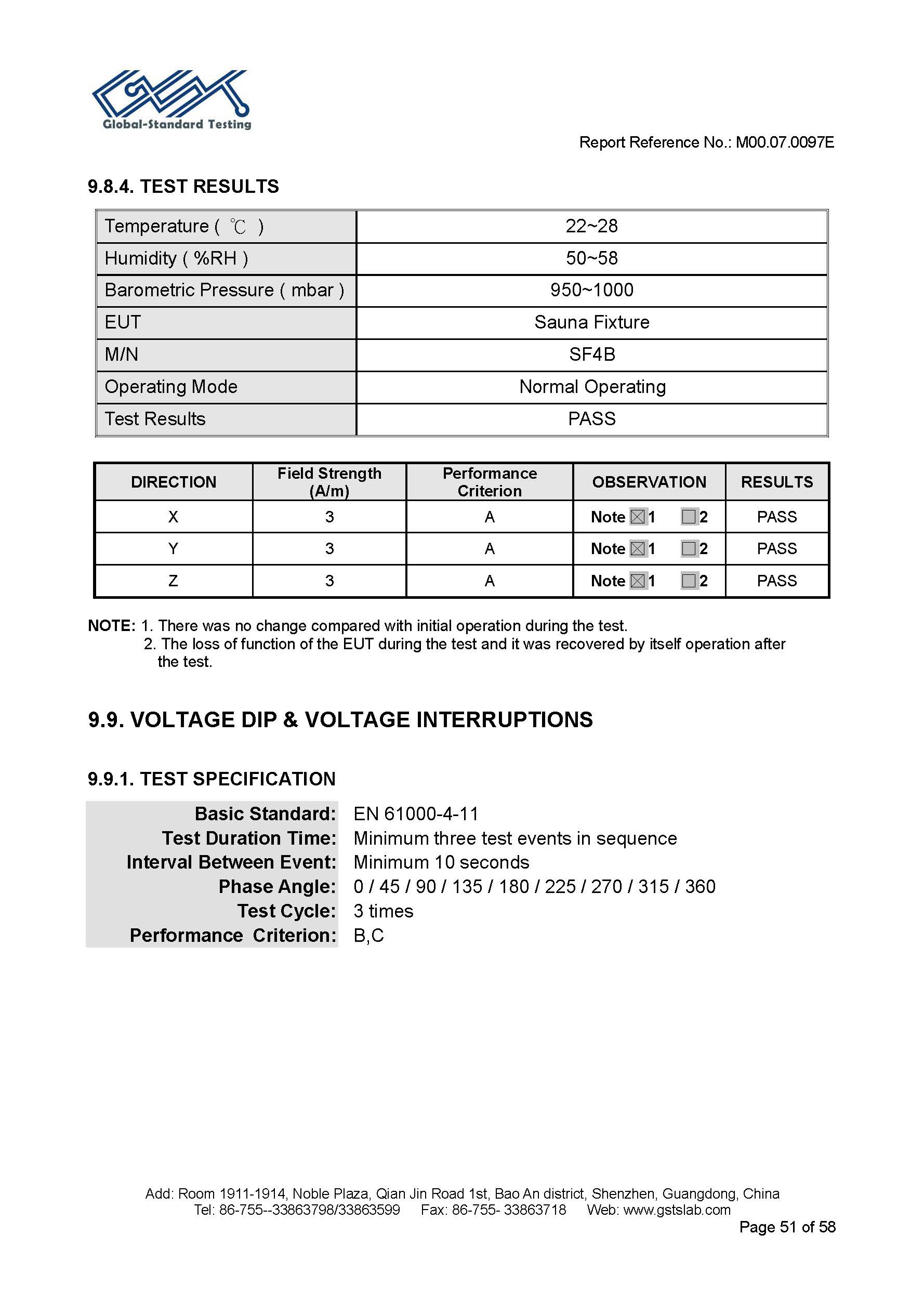 Sauna Fix EU CE EMC test report page 51 of 58