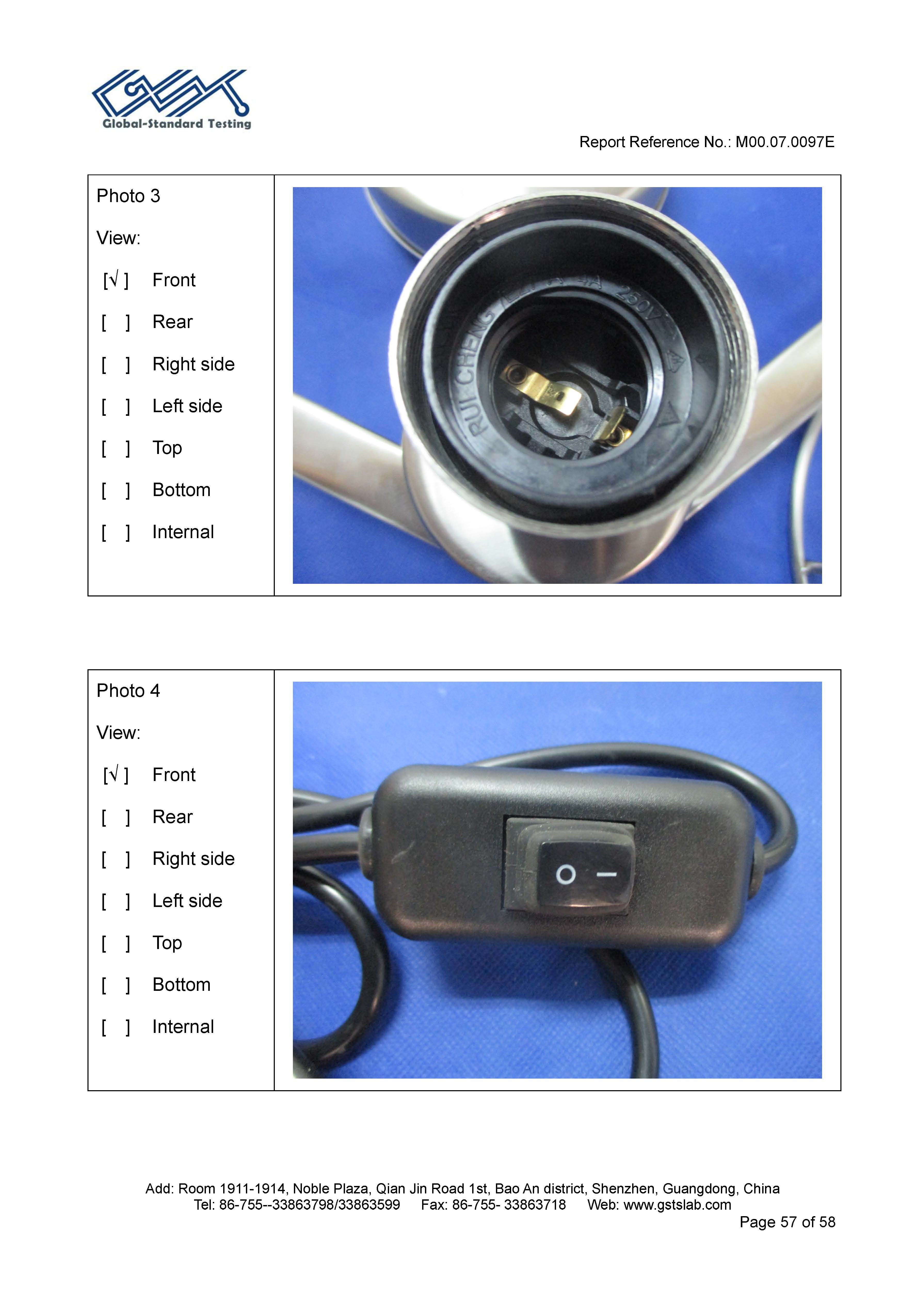 Sauna Fix EU CE EMC test report page 57 of 58