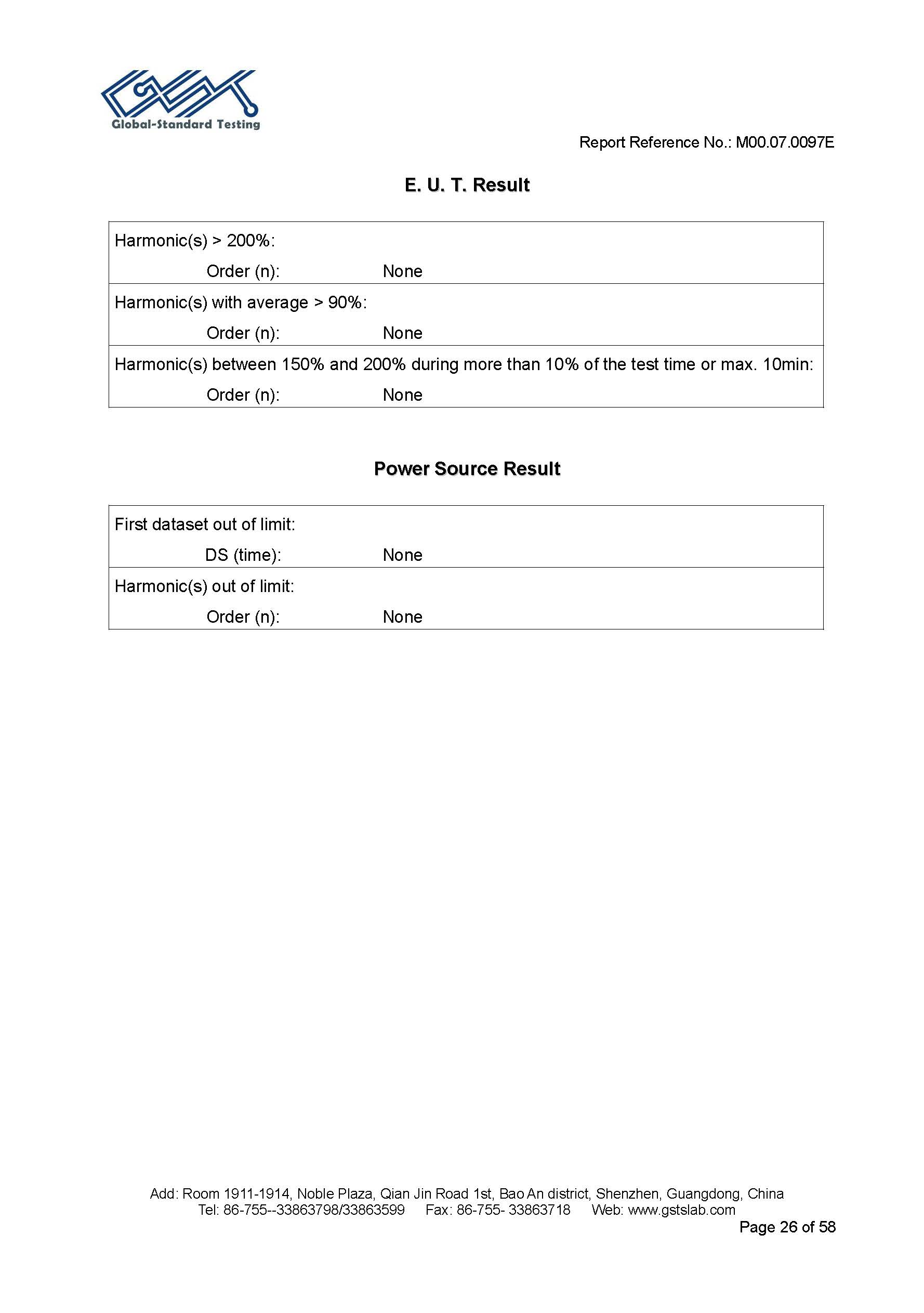 Sauna Fix EU CE EMC test report page 26 of 58