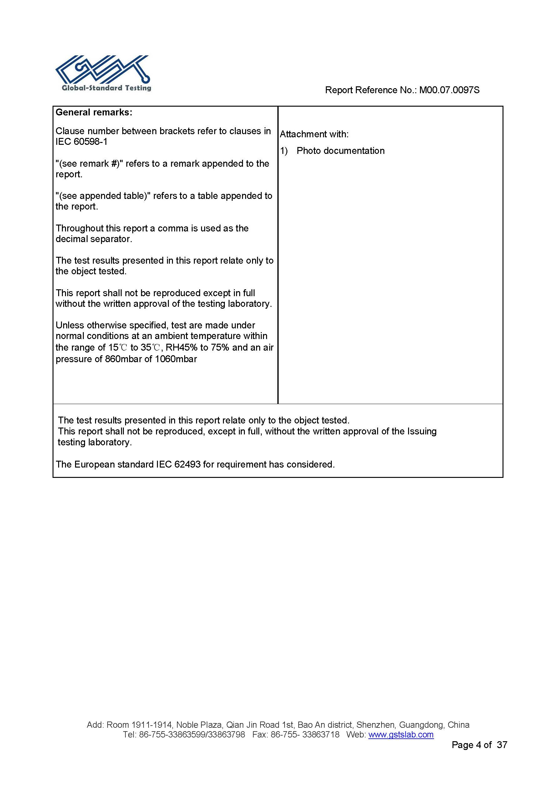 EU LVD test report page 4