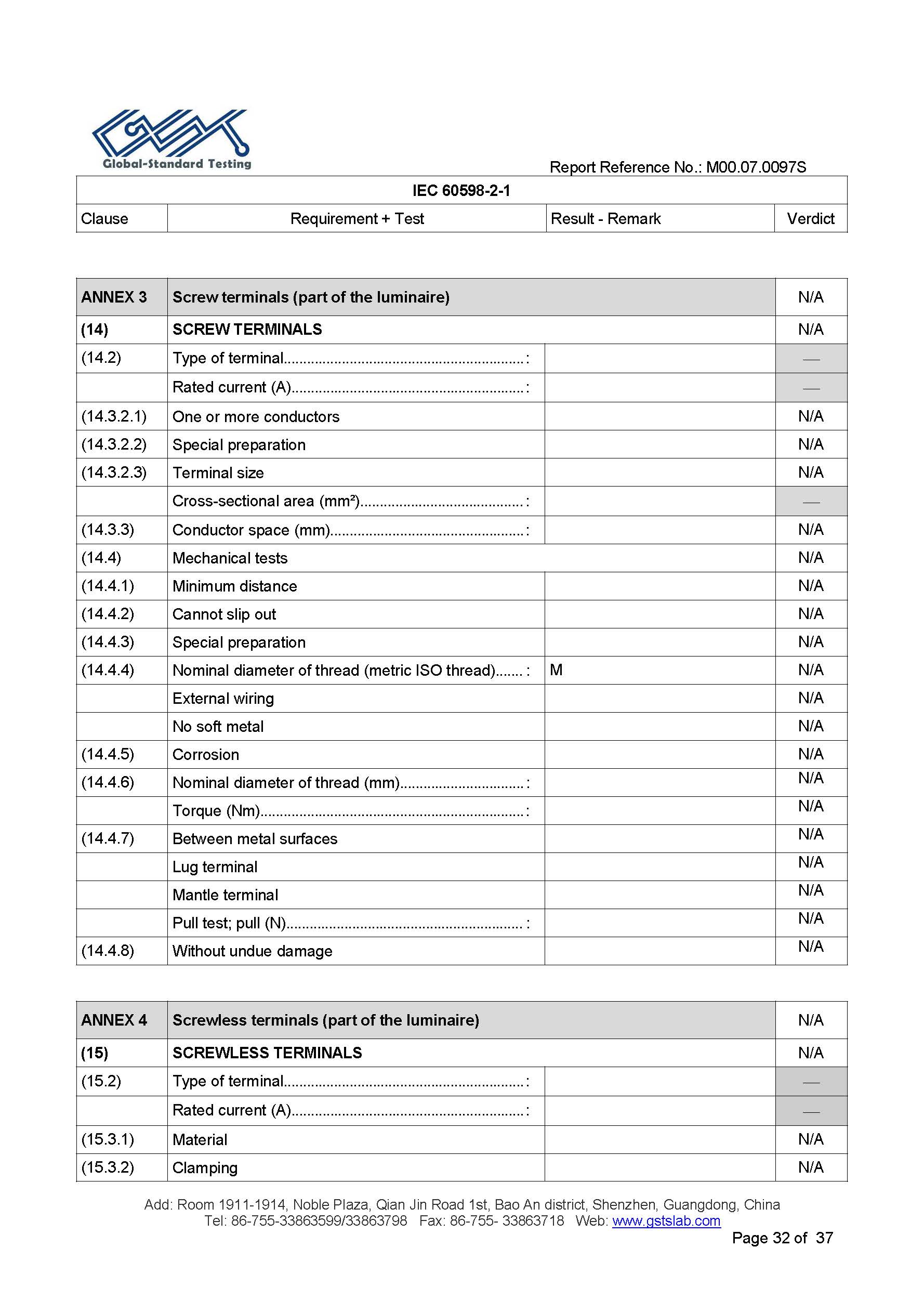 EU LVD test report page 32