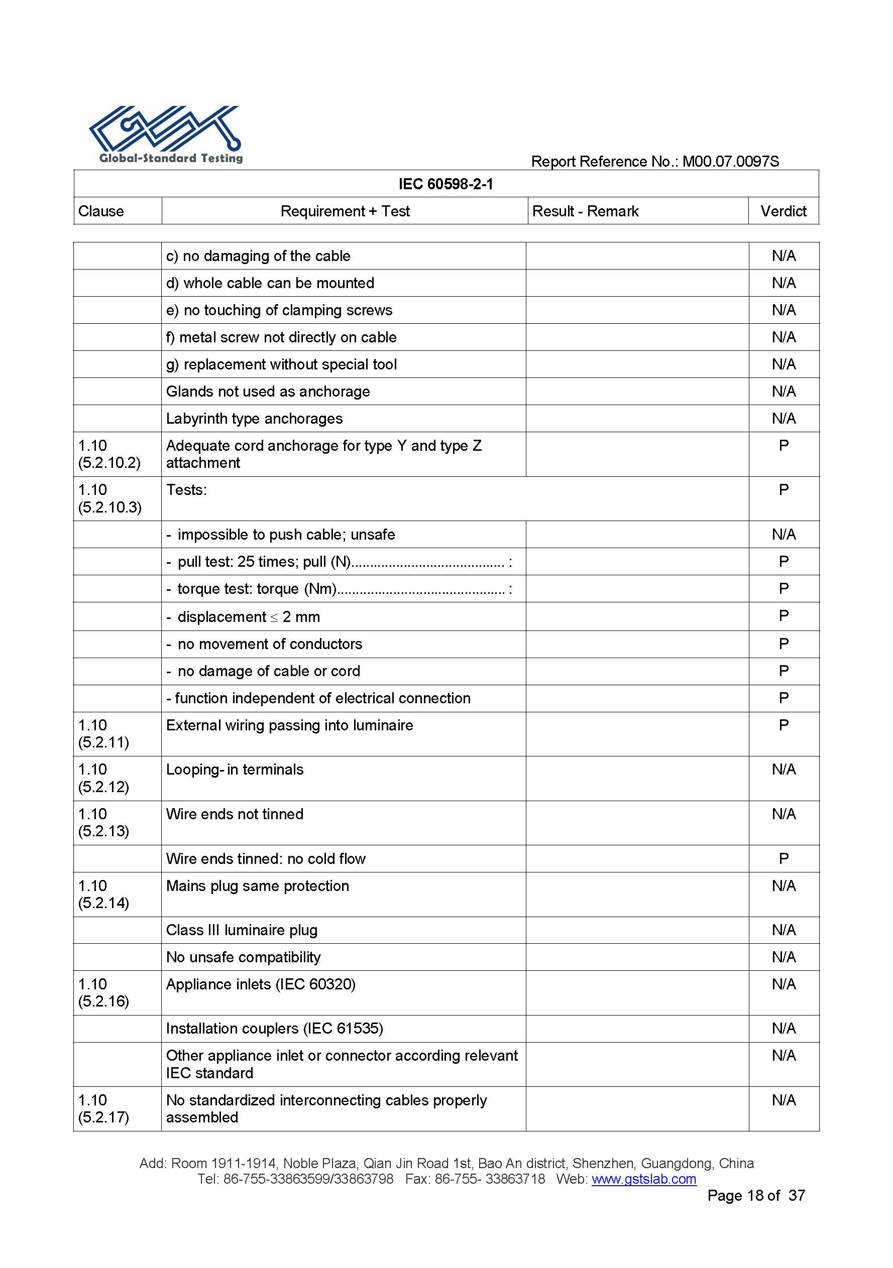 EU LVD test report page 18