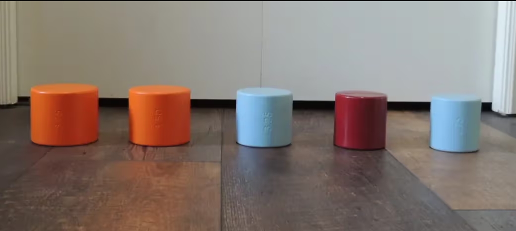 Sizing Kit with miniature foam rollers for neck and low back