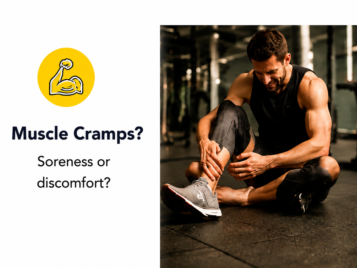 Muscle cramps soreness or discomfort